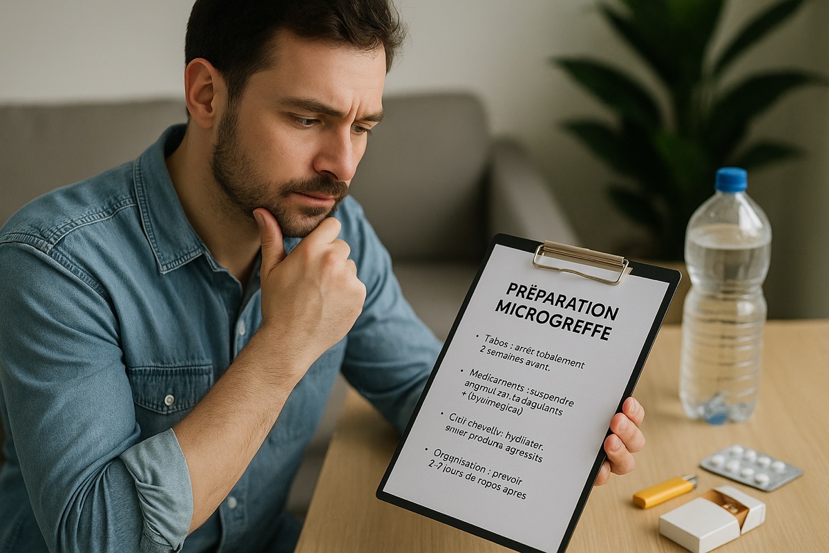 Préparation microgreffe : tabac, médicaments, hydratation, repos
